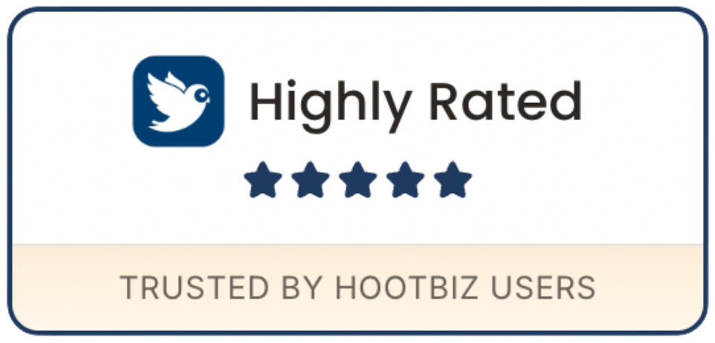 Highly Rated - Trusted by HootBiz users